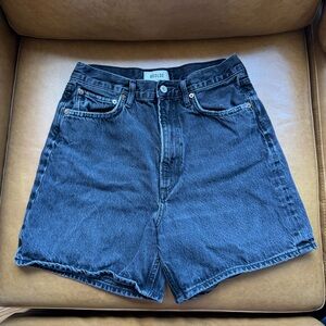 AGOLDE Women's Denim Shorts - Stella in Bat (Washed Black)